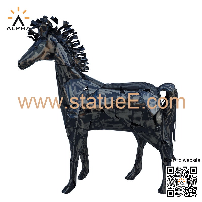 horse metal art sculpture